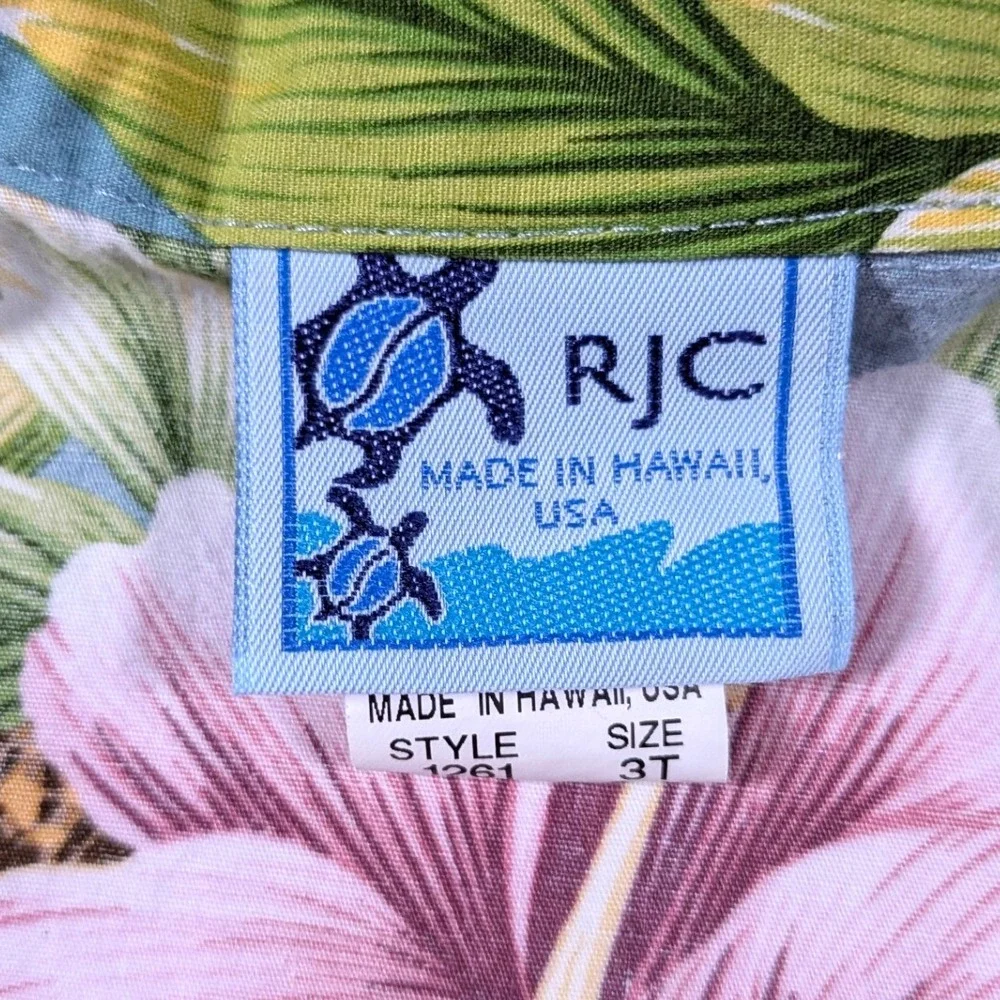 RJC 2 Piece Boy's Hawaiian Vacation Outfit - Shirt & Shorts Made In Hawaii 3T
